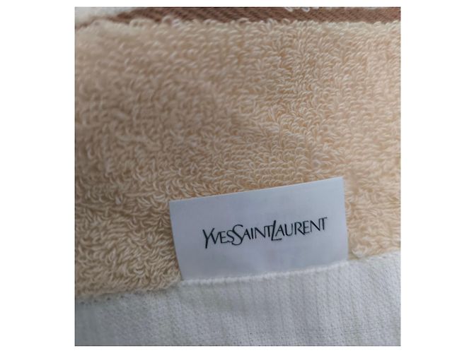 Serviette d'invité Yves Saint Laurent en coton beige Marron - vue 4
