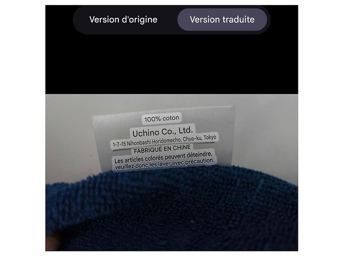 Serviette d'invité Yves Saint Laurent en coton bleu - vue 5