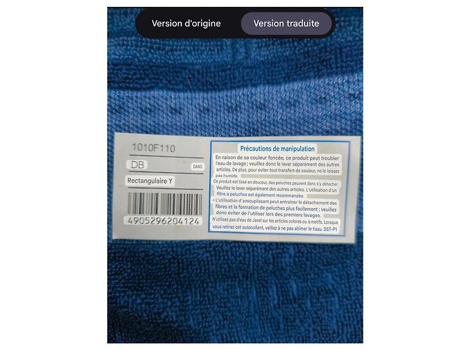 Serviette d'invité Yves Saint Laurent en coton bleu - vue 7
