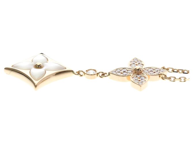 Louis Vuitton Color Blossom Lariat 18K Rose Gold con Nácar y Diamante Dorado - vista 4