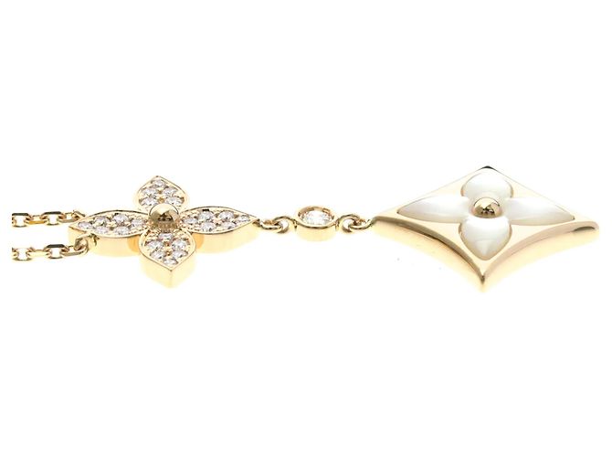 Louis Vuitton Color Blossom Lariat 18K Rose Gold con Nácar y Diamante Dorado - vista 5