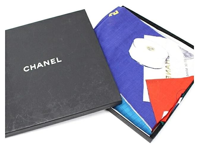 Sciarpa grande in cotone Chanel multicolore Rosso - vista 5