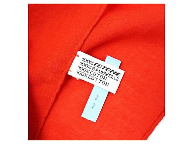 Sciarpa grande in cotone Chanel multicolore Rosso - vista 6