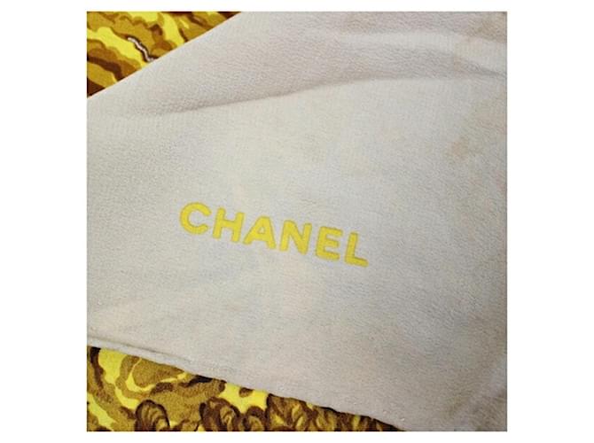 Chanel Seidenschal Beige Gelb - Ansicht 6
