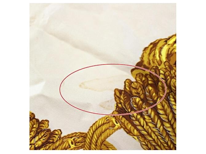 Chanel Seidenschal Beige Gelb - Ansicht 7