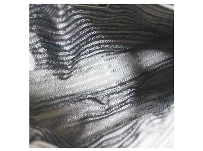 Borsa Tote in Nylon Nero Prada - vista 10