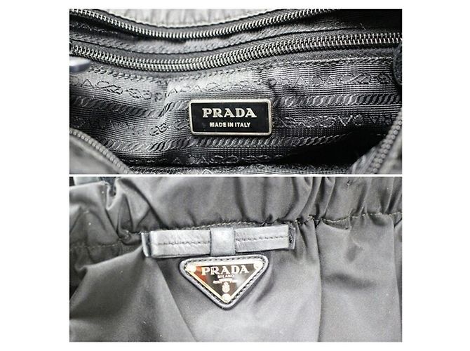Borsa Tote in Nylon Nero Prada - vista 11
