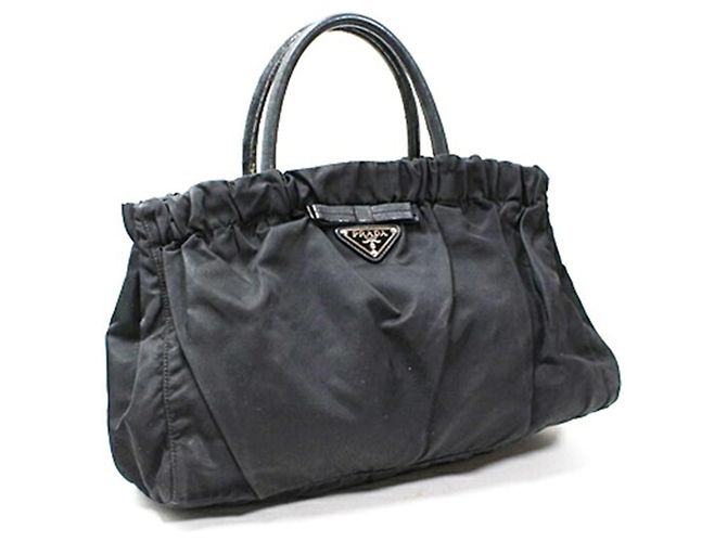 Borsa Tote in Nylon Nero Prada - vista 2