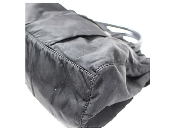 Borsa Tote in Nylon Nero Prada - vista 6