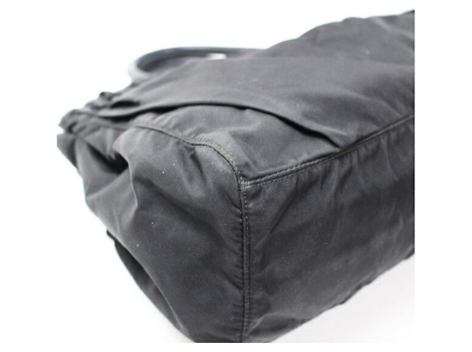 Borsa Tote in Nylon Nero Prada - vista 7