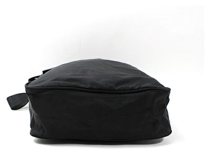 Borsa a tracolla in nylon Prada Nero Bianco - vista 12