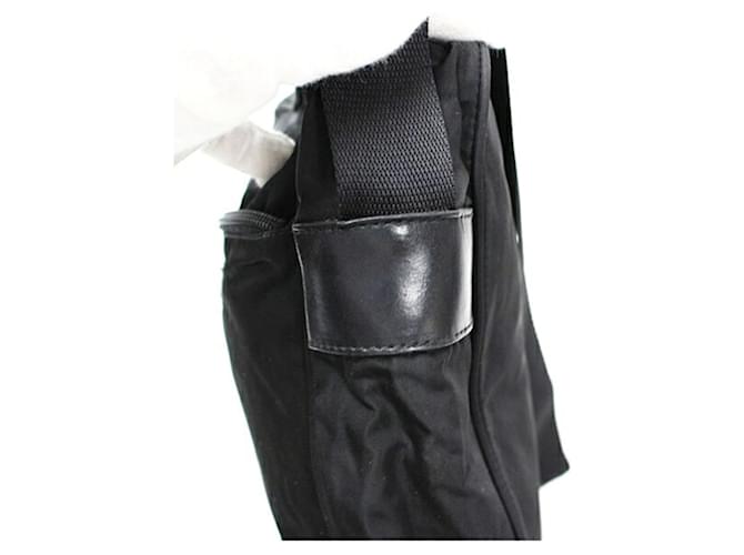 Borsa a tracolla in nylon Prada Nero Bianco - vista 7