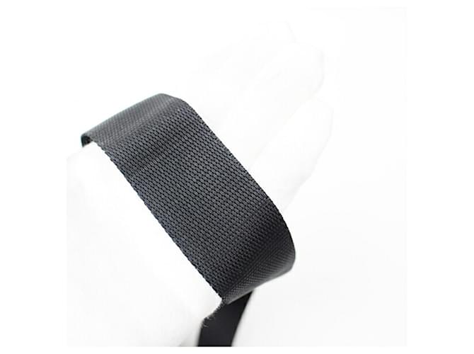 Borsa a tracolla in nylon Prada Nero Bianco - vista 8