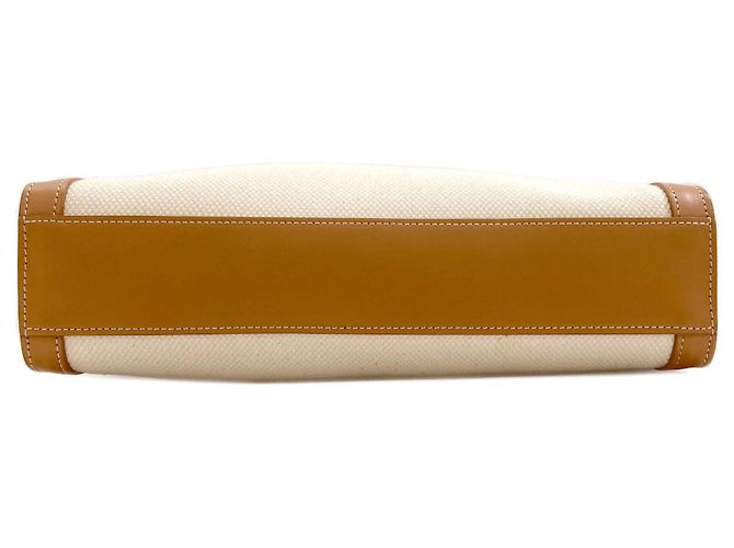Céline Celine Vertikaler Cabas 2-Way Handtasche Weiß Beige - Ansicht 4
