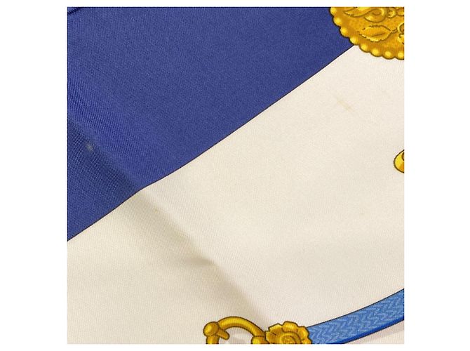 Hermès Hermes Seidentuch Carre 90 Memories Weiß Blau - Ansicht 7