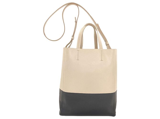 Céline Celine Vertical Cabas Small 2-Way Handtasche Schwarz Weiß - Ansicht 2