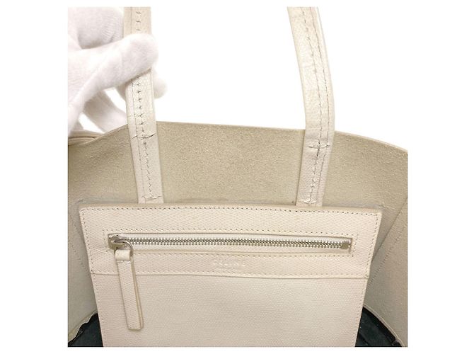 Céline Celine Vertical Cabas Small 2-Way Handtasche Schwarz Weiß - Ansicht 7