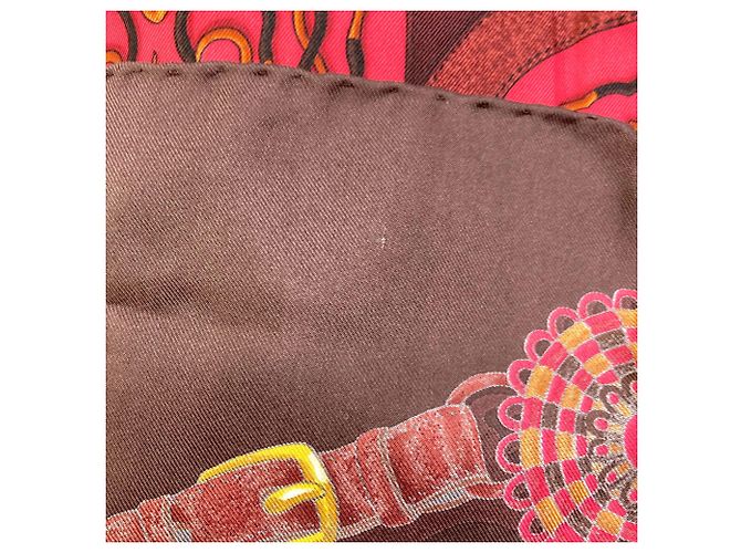 Hermès Foulard Hermes Carre 90 Festival Marrone - vista 10