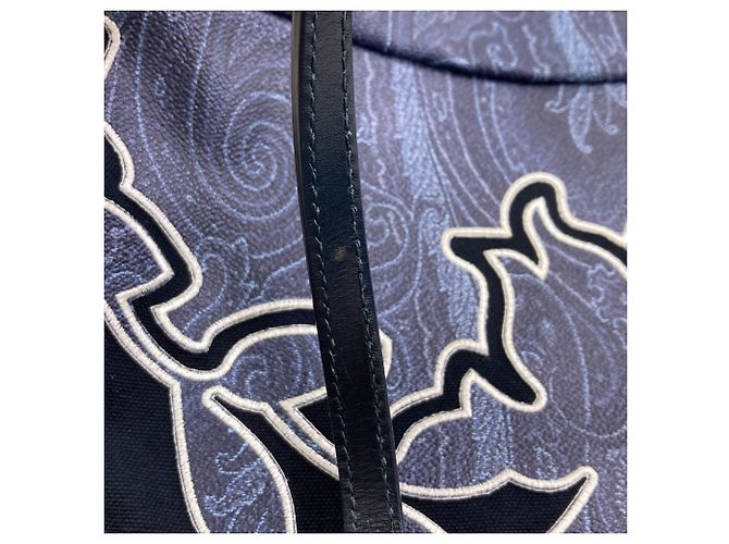 Etro Paisley Muster Tote Bag Blau Marineblau - Ansicht 12