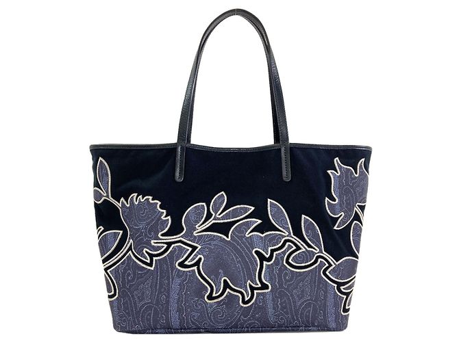 Etro Paisley Muster Tote Bag Blau Marineblau - Ansicht 2