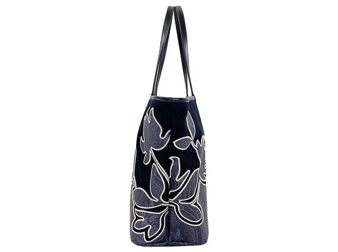 Etro Paisley Muster Tote Bag Blau Marineblau - Ansicht 3