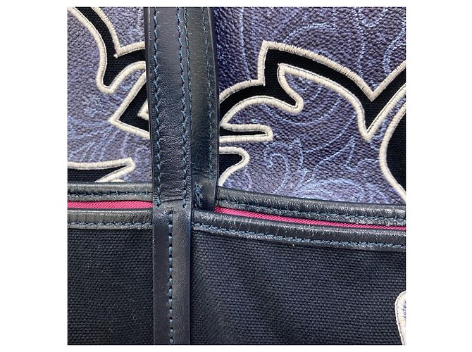 Etro Paisley Muster Tote Bag Blau Marineblau - Ansicht 9