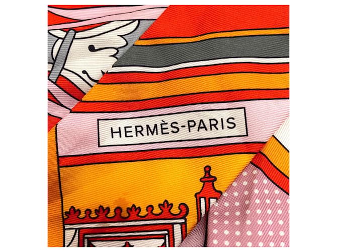 Hermès Foulard in seta Twilly Hermes Arancione - vista 3