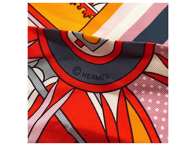 Hermès Foulard in seta Twilly Hermes Arancione - vista 4