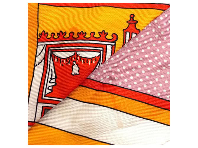 Hermès Foulard in seta Twilly Hermes Arancione - vista 6