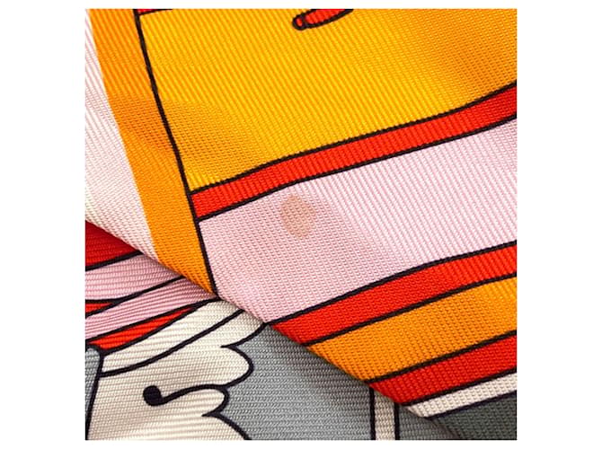 Hermès Foulard in seta Twilly Hermes Arancione - vista 8