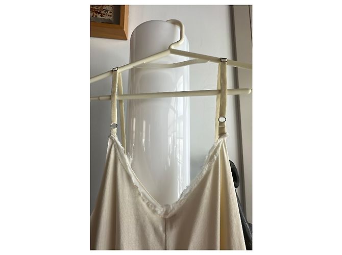 Autre Marque Mono Santamuerte de seda y algodón marfil Beige - vista 10