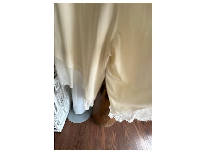 Autre Marque Mono Santamuerte de seda y algodón marfil Beige - vista 12