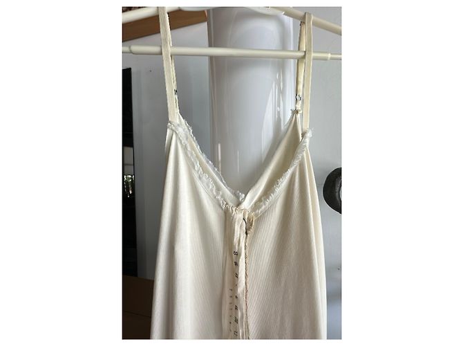 Autre Marque Mono Santamuerte de seda y algodón marfil Beige - vista 4