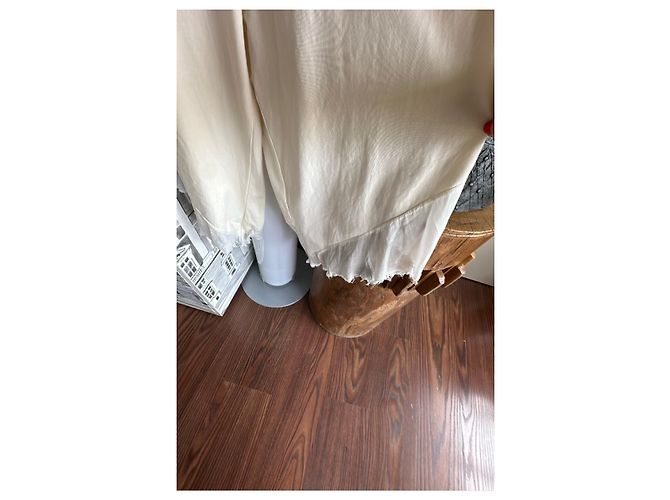 Autre Marque Mono Santamuerte de seda y algodón marfil Beige - vista 5