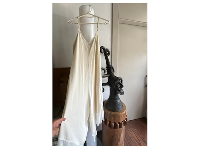 Autre Marque Mono Santamuerte de seda y algodón marfil Beige - vista 7