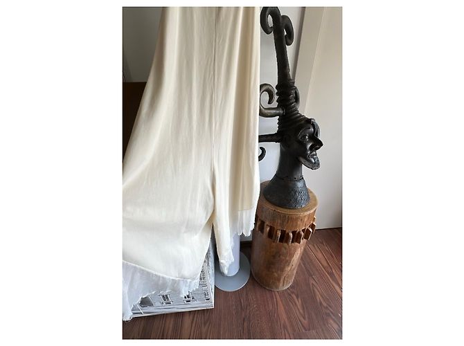 Autre Marque Mono Santamuerte de seda y algodón marfil Beige - vista 8