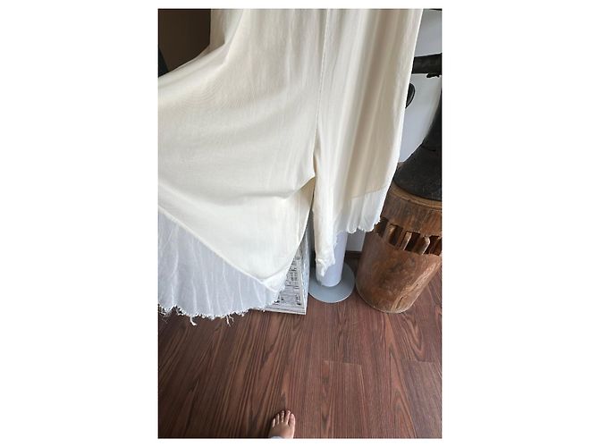 Autre Marque Mono Santamuerte de seda y algodón marfil Beige - vista 9
