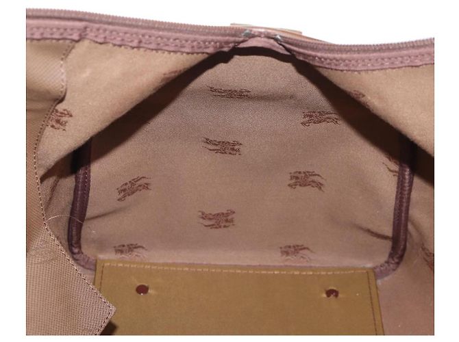 Borsa Boston Burberrys Nova Check in tela beige e oro Auth 192209 D'oro - vista 22