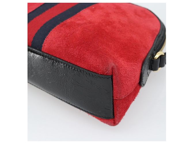 Borsa a tracolla GUCCI Ophidia Sherry Line Pelle Rossa Oro 499621 Auth am12084A Rosso D'oro - vista 10