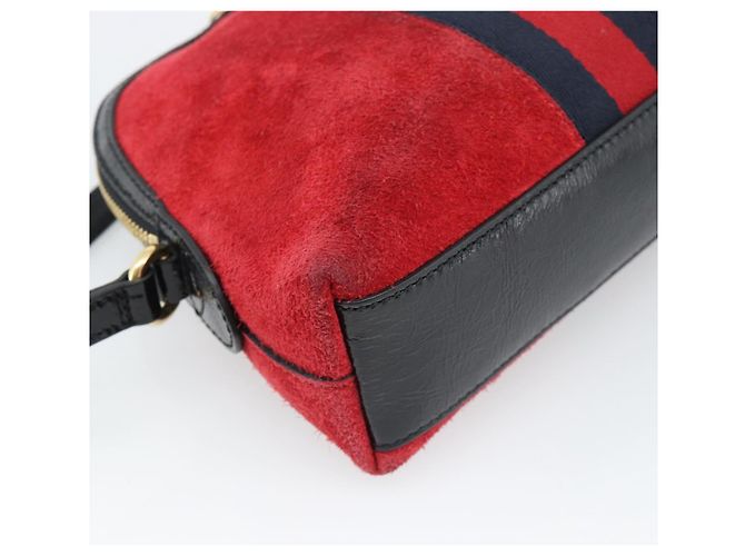 Borsa a tracolla GUCCI Ophidia Sherry Line Pelle Rossa Oro 499621 Auth am12084A Rosso D'oro - vista 13