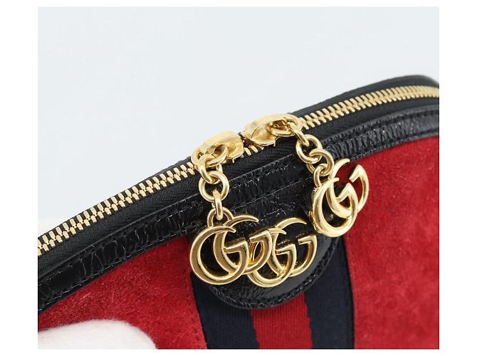 Borsa a tracolla GUCCI Ophidia Sherry Line Pelle Rossa Oro 499621 Auth am12084A Rosso D'oro - vista 14