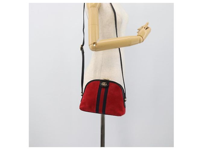 Borsa a tracolla GUCCI Ophidia Sherry Line Pelle Rossa Oro 499621 Auth am12084A Rosso D'oro - vista 21