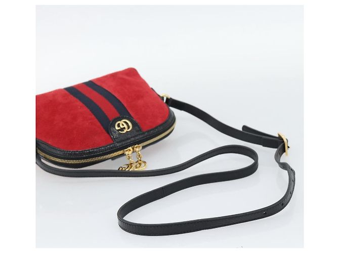 Borsa a tracolla GUCCI Ophidia Sherry Line Pelle Rossa Oro 499621 Auth am12084A Rosso D'oro - vista 7