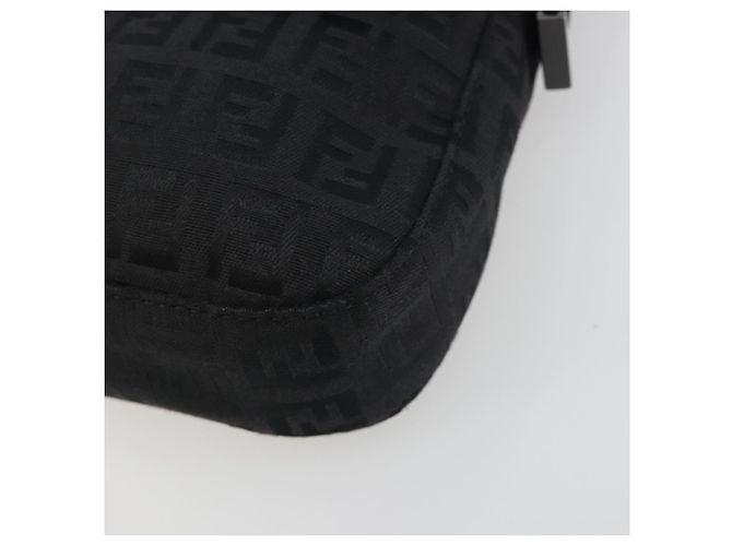 FENDI Zucchino Canvas Mamma Baguette Borsa a Spalla Nera 8BR000 Auth yk20682SAM Nero - vista 10