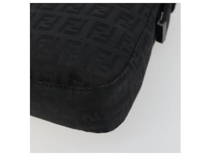 FENDI Zucchino Canvas Mamma Baguette Borsa a Spalla Nera 8BR000 Auth yk20682SAM Nero - vista 12
