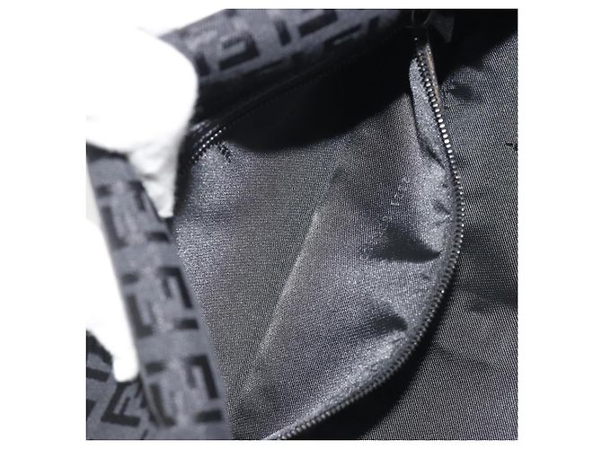 FENDI Zucchino Canvas Mamma Baguette Borsa a Spalla Nera 8BR000 Auth yk20682SAM Nero - vista 23