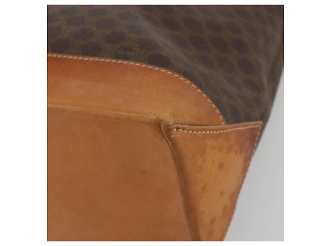 Céline Borsa Tote CELINE Macadam in PVC e pelle marrone con finiture dorate Auth ep15259 - vista 10