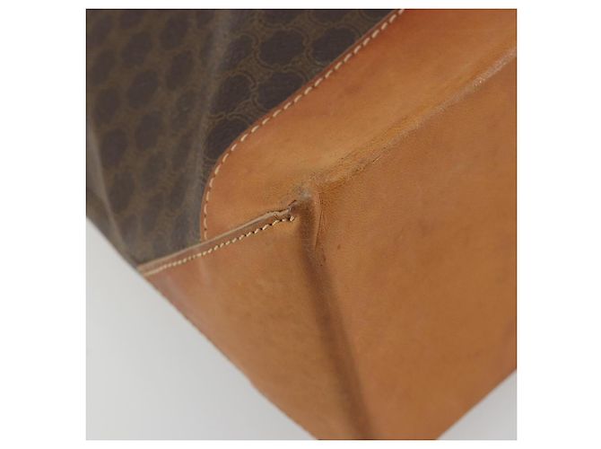 Céline Borsa Tote CELINE Macadam in PVC e pelle marrone con finiture dorate Auth ep15259 - vista 11