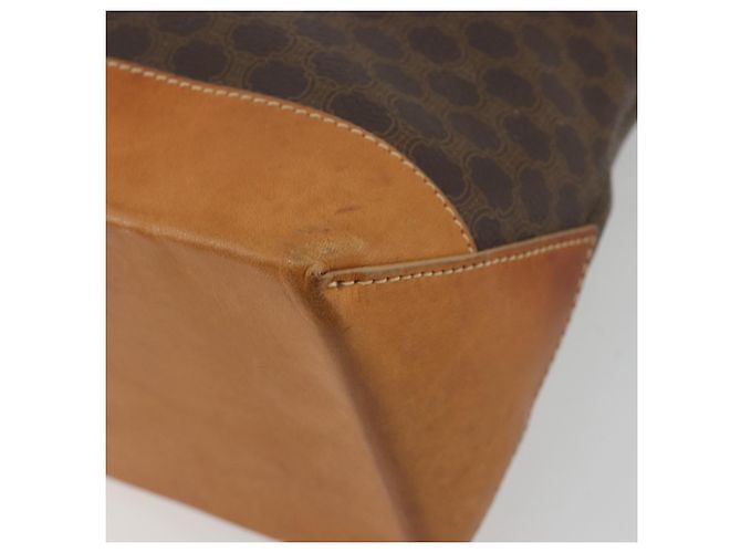 Céline Borsa Tote CELINE Macadam in PVC e pelle marrone con finiture dorate Auth ep15259 - vista 12