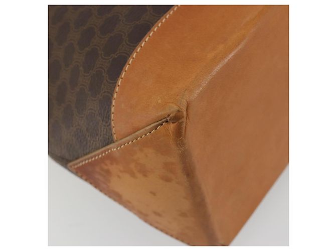 Céline Borsa Tote CELINE Macadam in PVC e pelle marrone con finiture dorate Auth ep15259 - vista 13